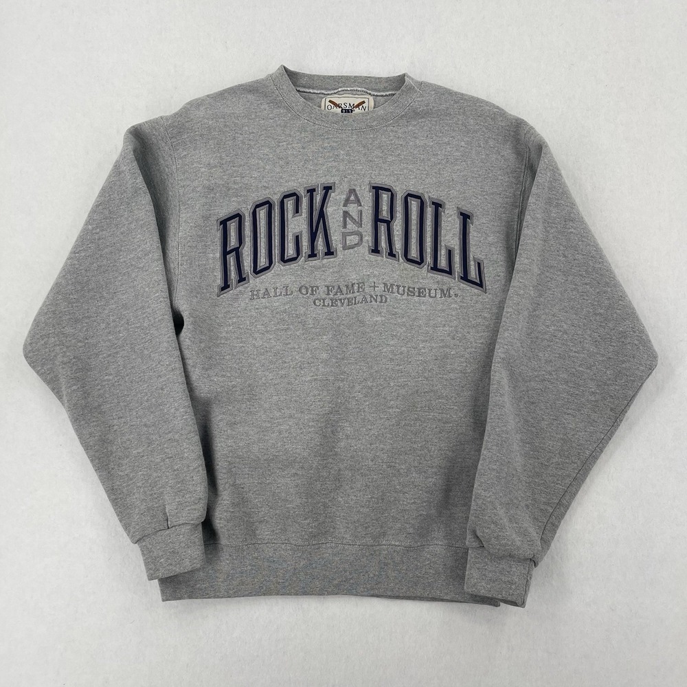 Vintage Oarsman 913 Sweater Mens M Gray Pullover Crewneck Rock And Roll